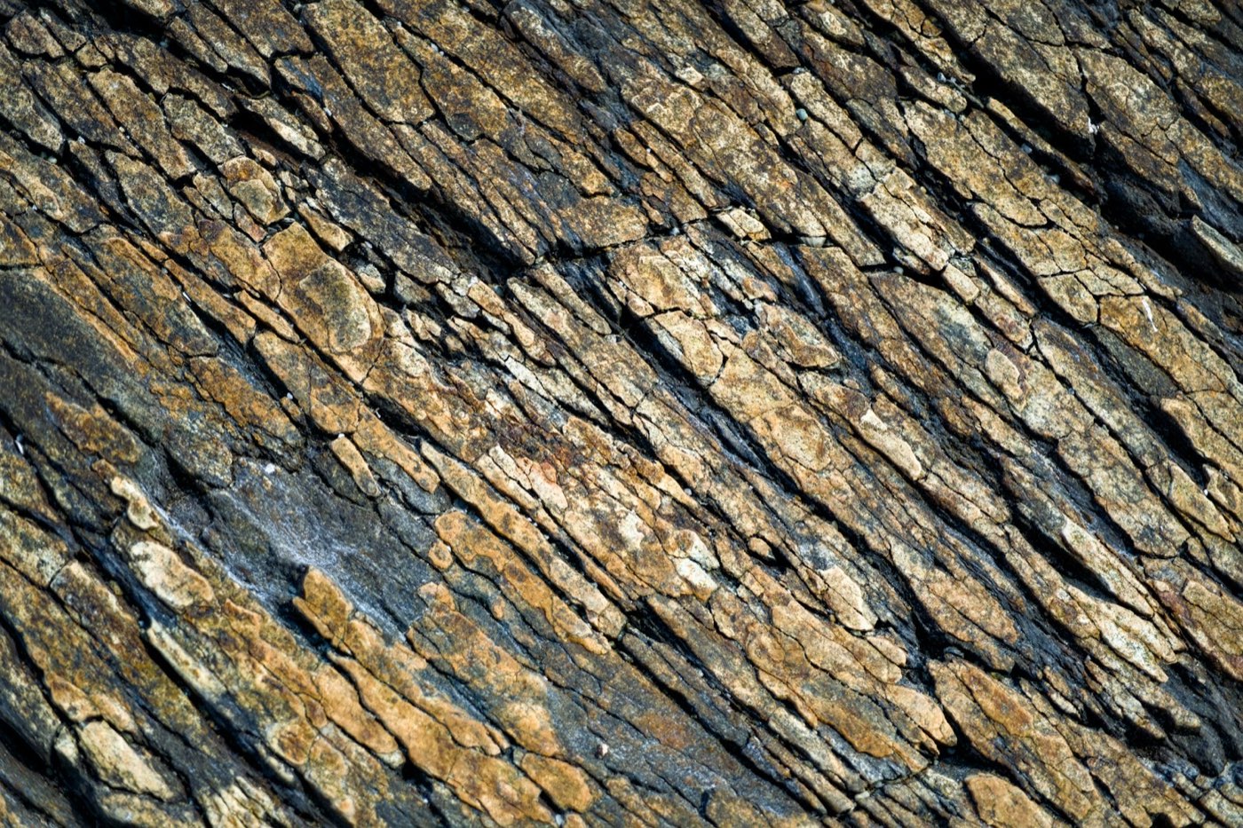 Layered rock